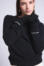 Guantes unisex Gloves con pespuntes - Negro y blanco - Mixto