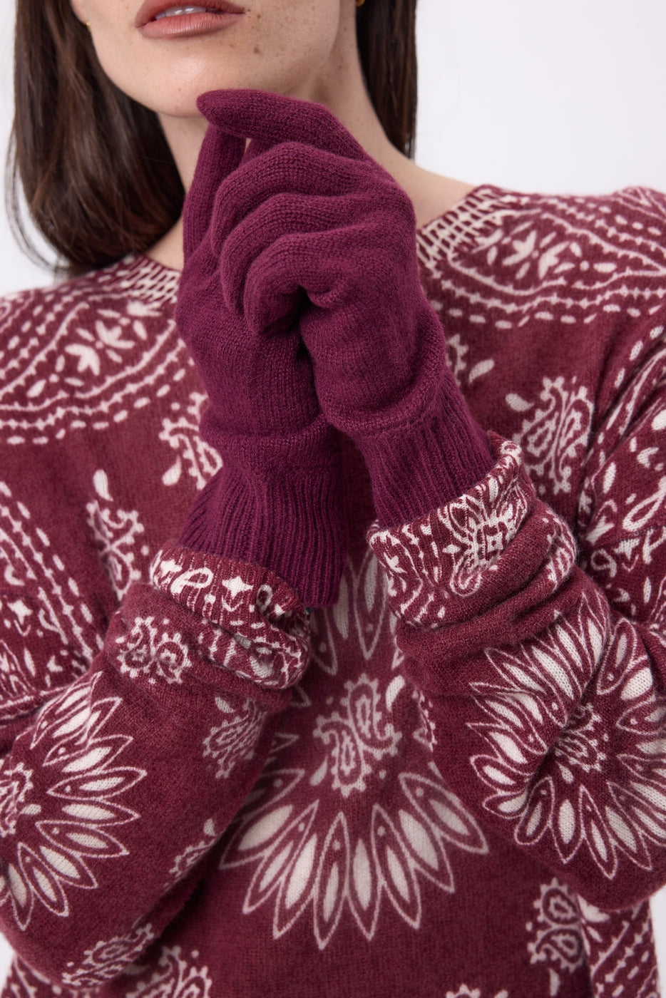 Guantes - Color vino - Unisex