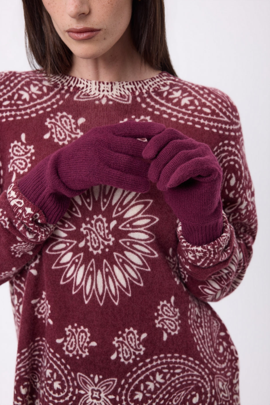 Guantes - Color vino - Unisex