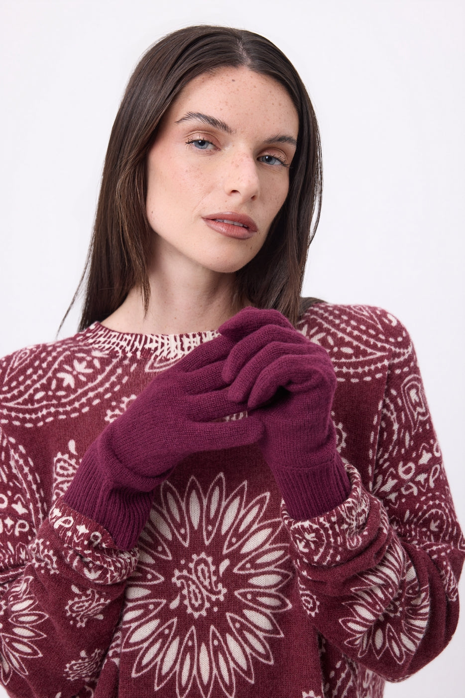 Guantes - Color vino - Unisex