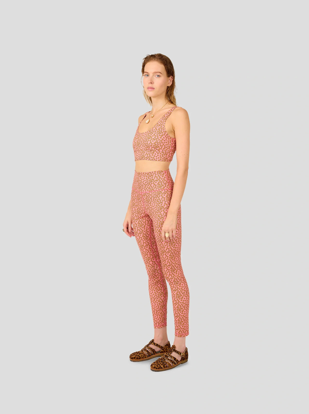 Legging Glue In Canyon Clay Messy Dots Print