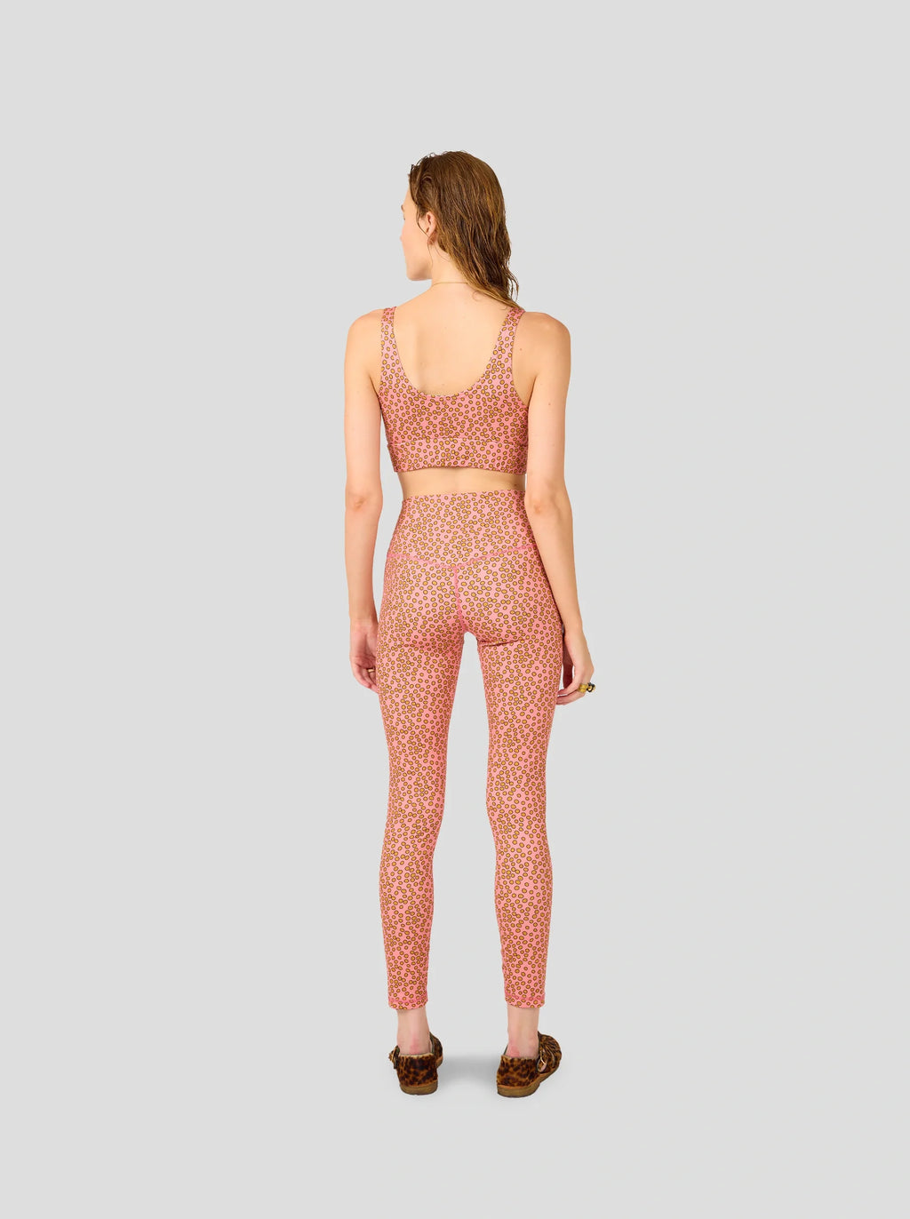 Legging Glue In Canyon Clay Messy Dots Print