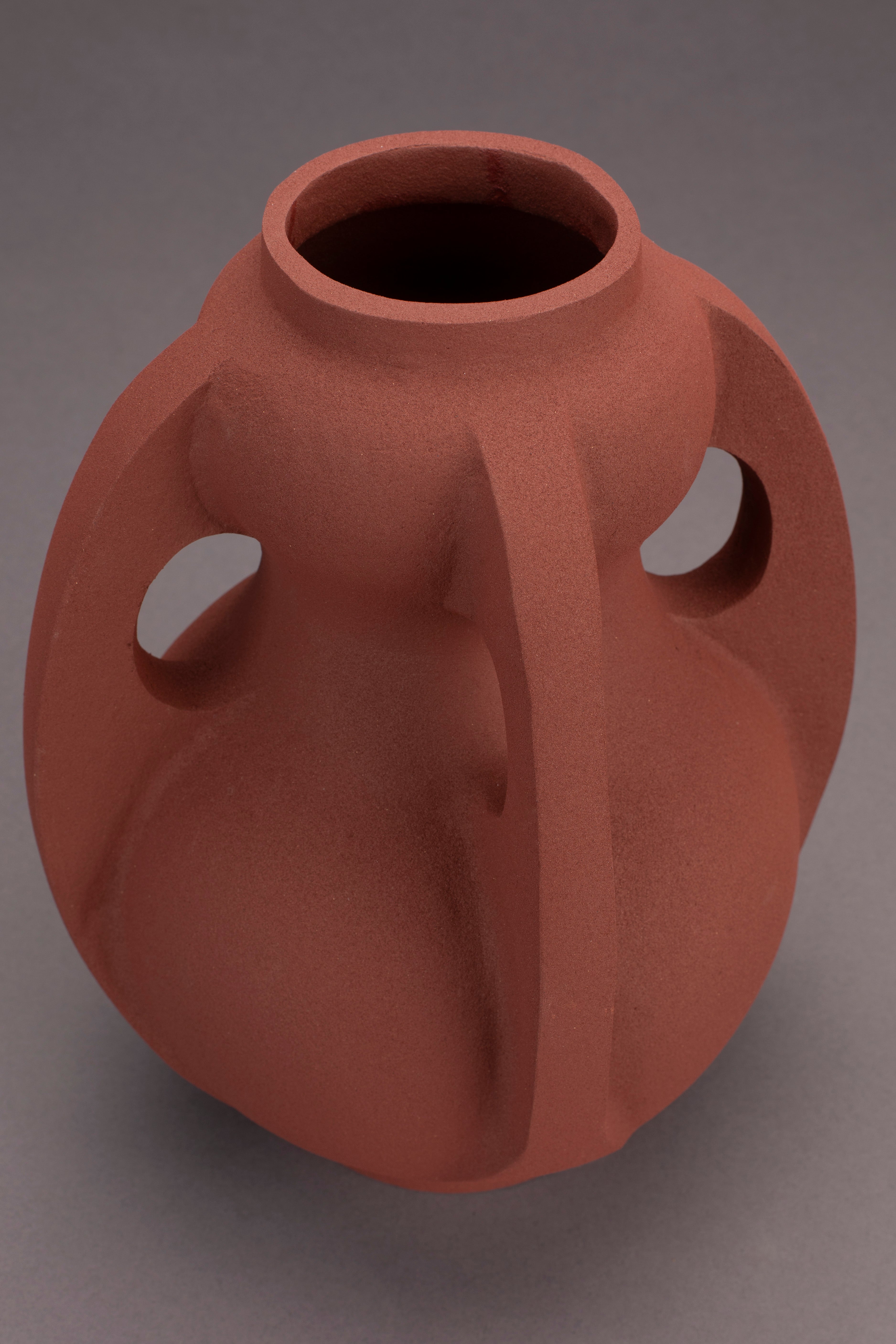Thiago M - Vase - Aluminum - Terracotta Red