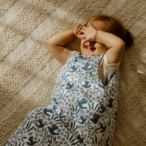 Gigoteuse Oiseaux Évolutive 4 Saisons Coton - Bleu