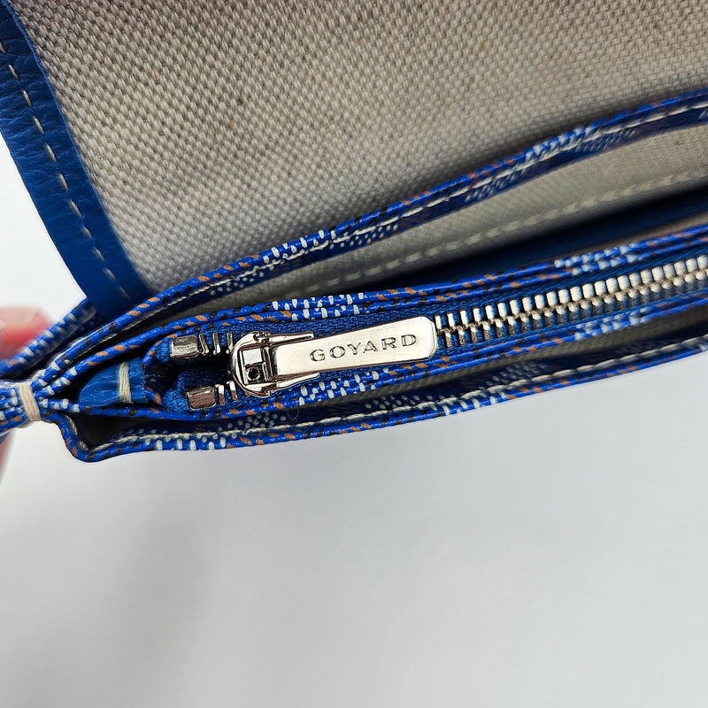 Cartera Goyard Plumet Pocket Goyardine Azul Real