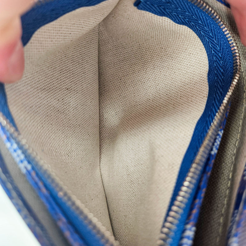 Cartera Goyard Plumet Pocket Goyardine Azul Real