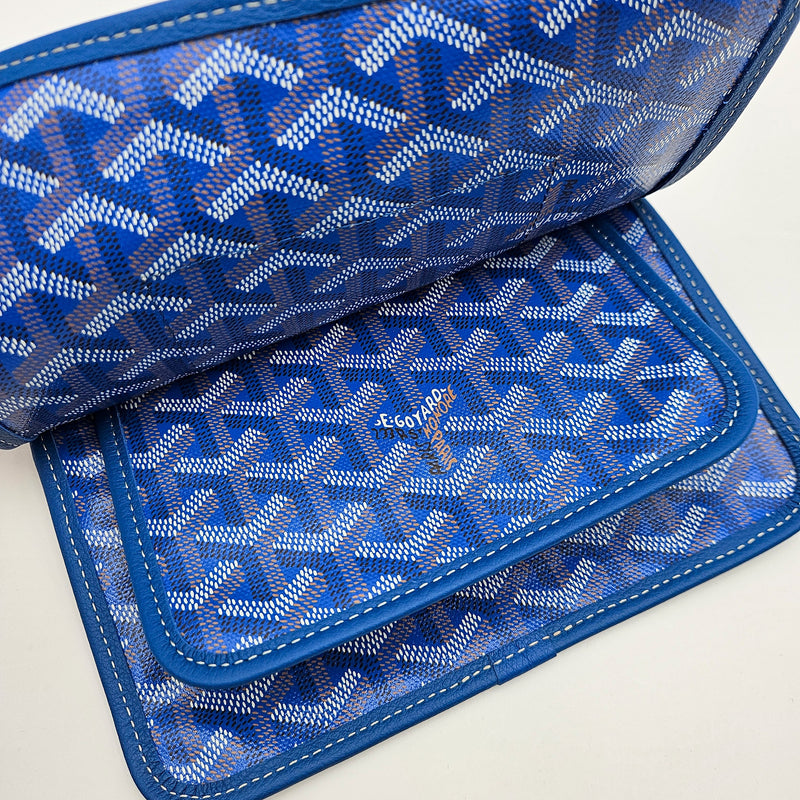 Cartera Goyard Plumet Pocket Goyardine Azul Real