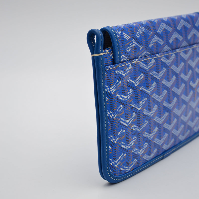 Cartera Goyard Plumet Pocket Goyardine Azul Real