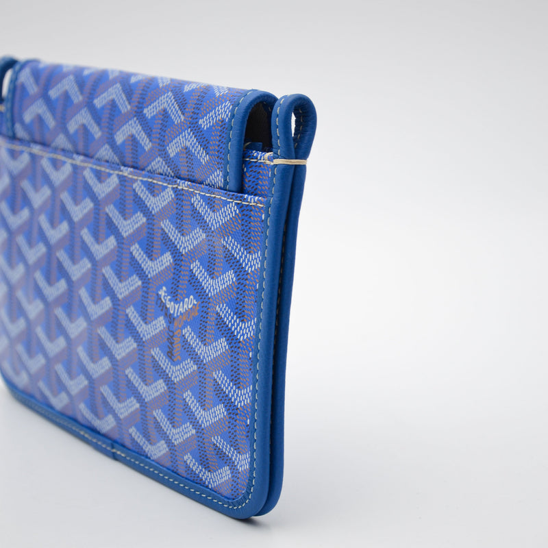 Cartera Goyard Plumet Pocket Goyardine Azul Real