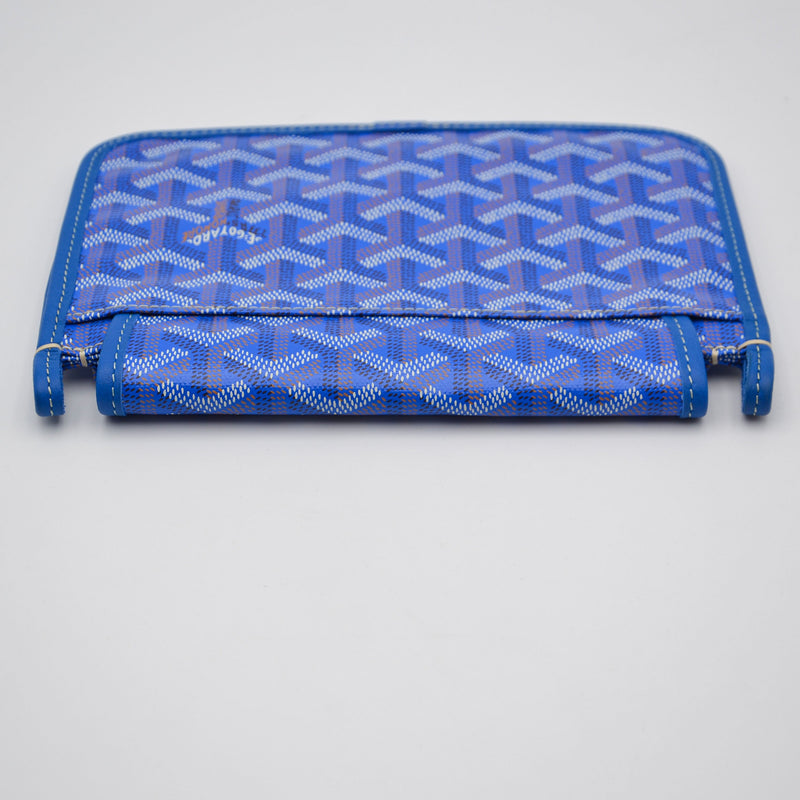 Cartera Goyard Plumet Pocket Goyardine Azul Real