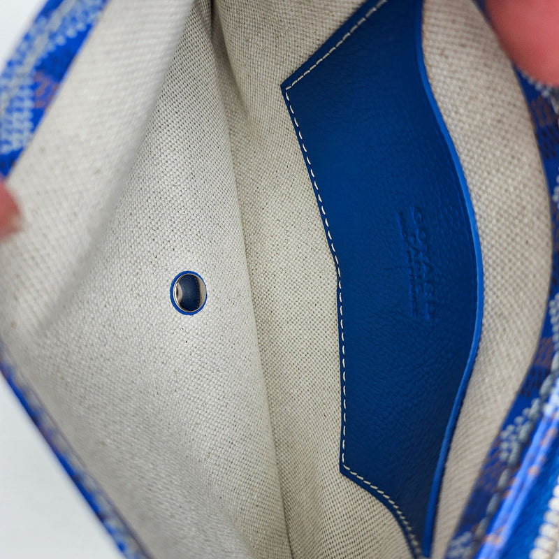 Cartera Goyard Plumet Pocket Goyardine Azul Real