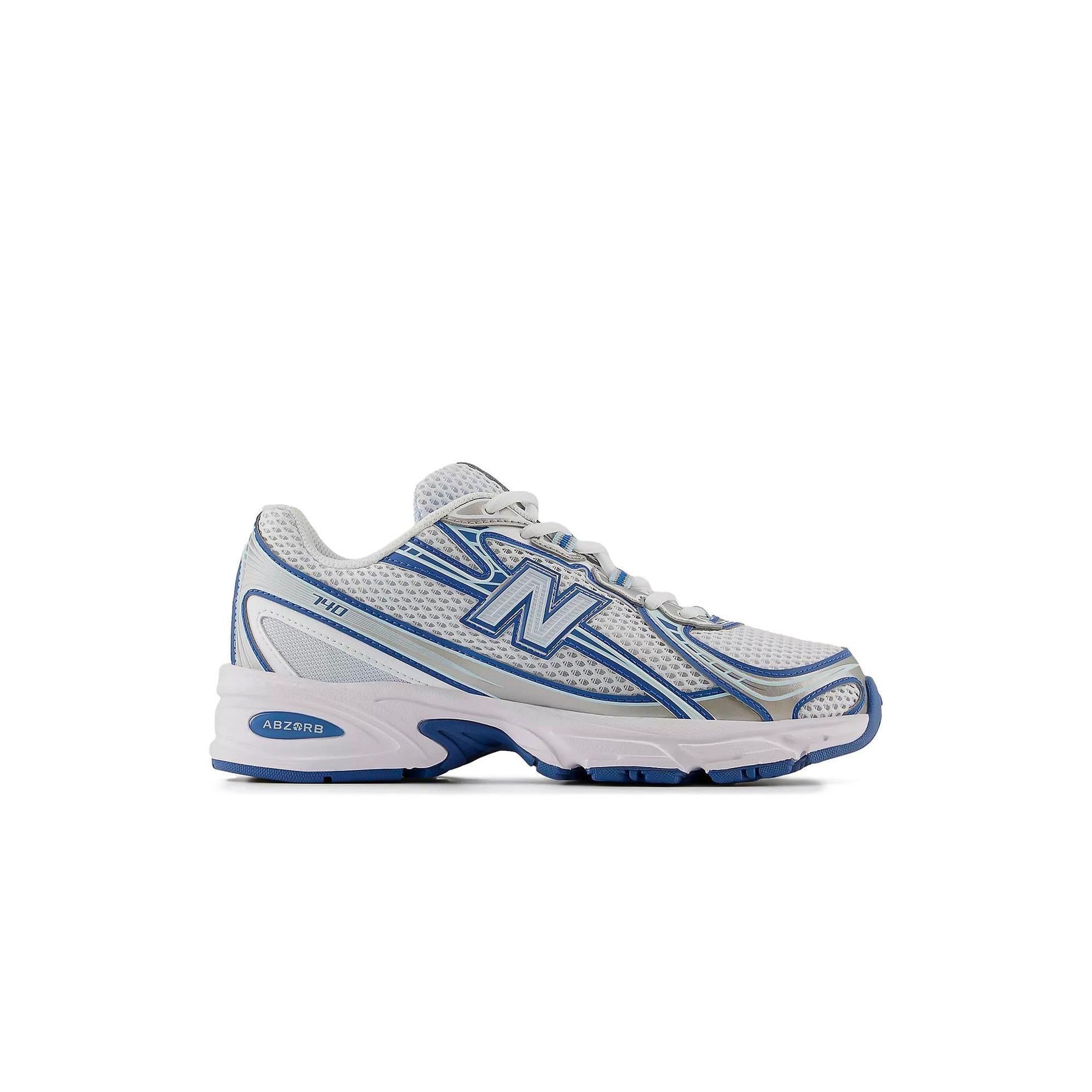 New Balance 740 White & Navy (Gs) - Bleu