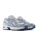 New Balance 740 White & Navy (Gs) - Bleu