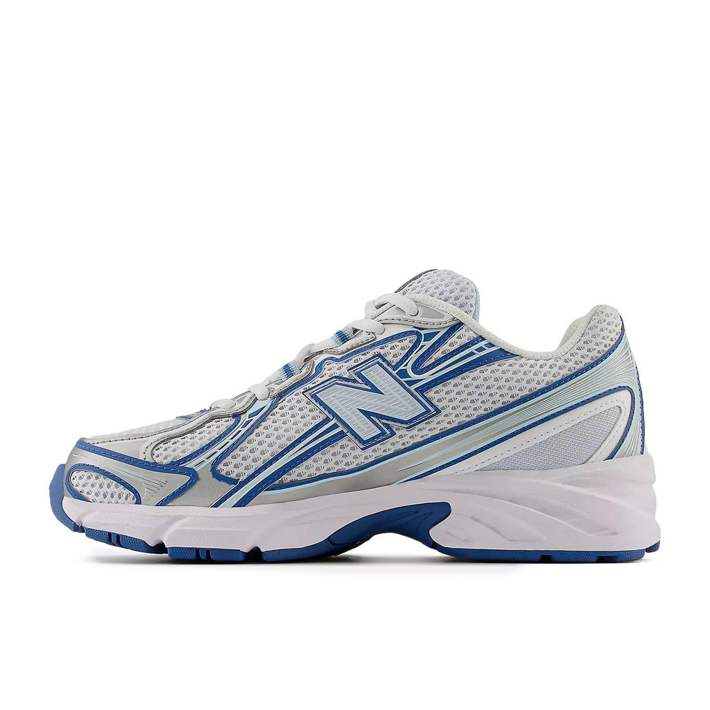 New Balance 740 White & Navy (Gs) - Bleu