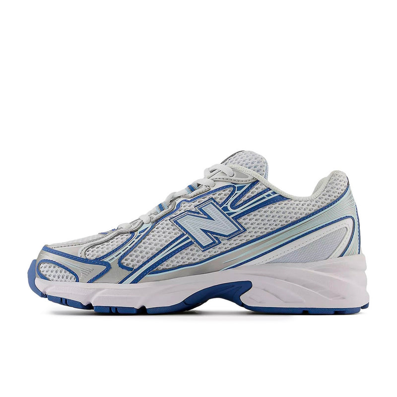 New Balance 740 White & Navy (Gs) - Bleu