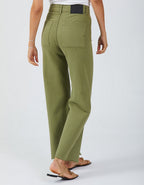 Pantalón Straight Grace Color - Kaki - Mujer