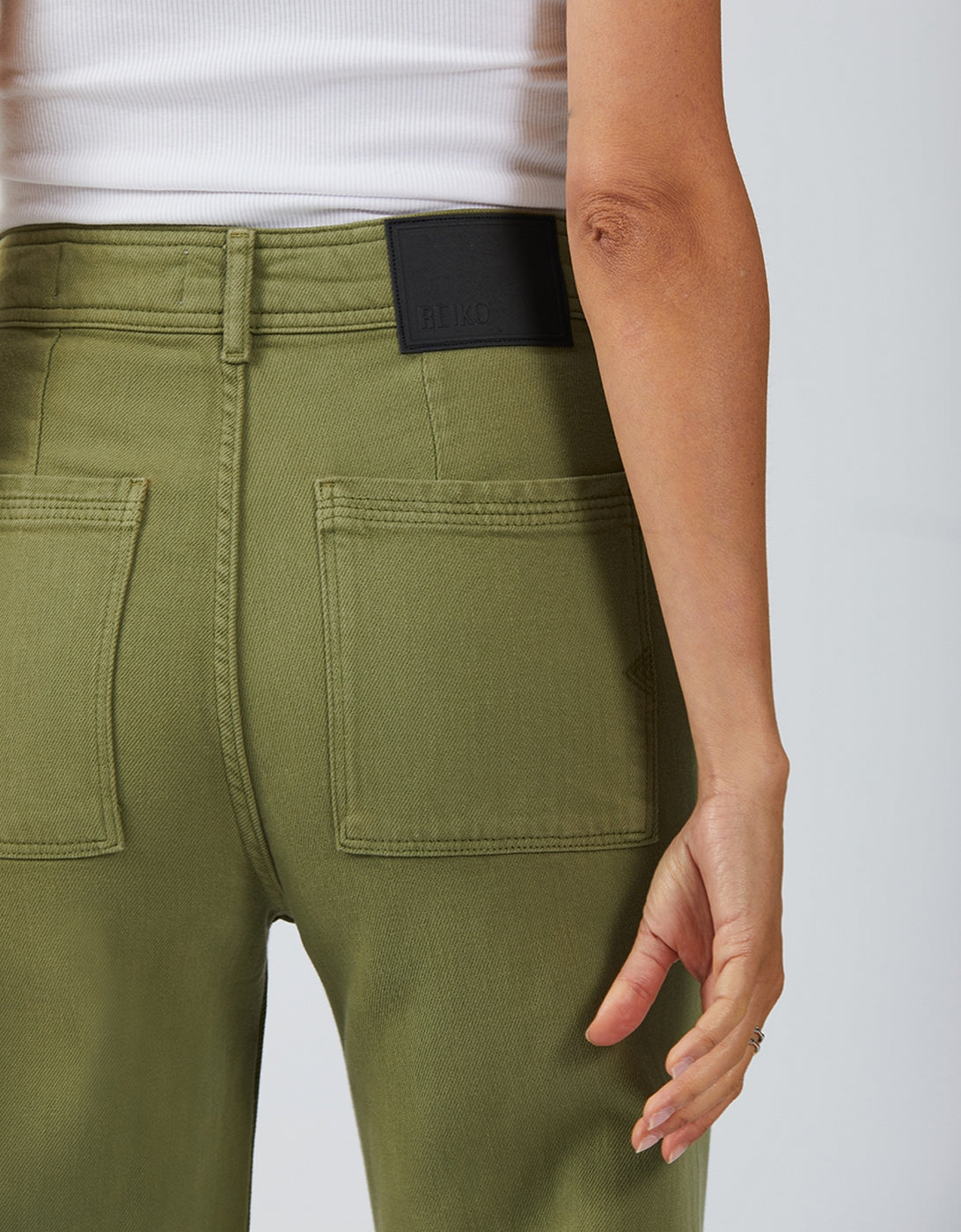 Pantalón Straight Grace Color - Kaki - Mujer