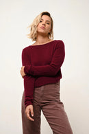 Pull Col Bateau - Grace - Bordeaux