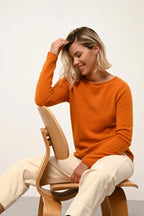 Pull Col Bateau - Grace - Ocre