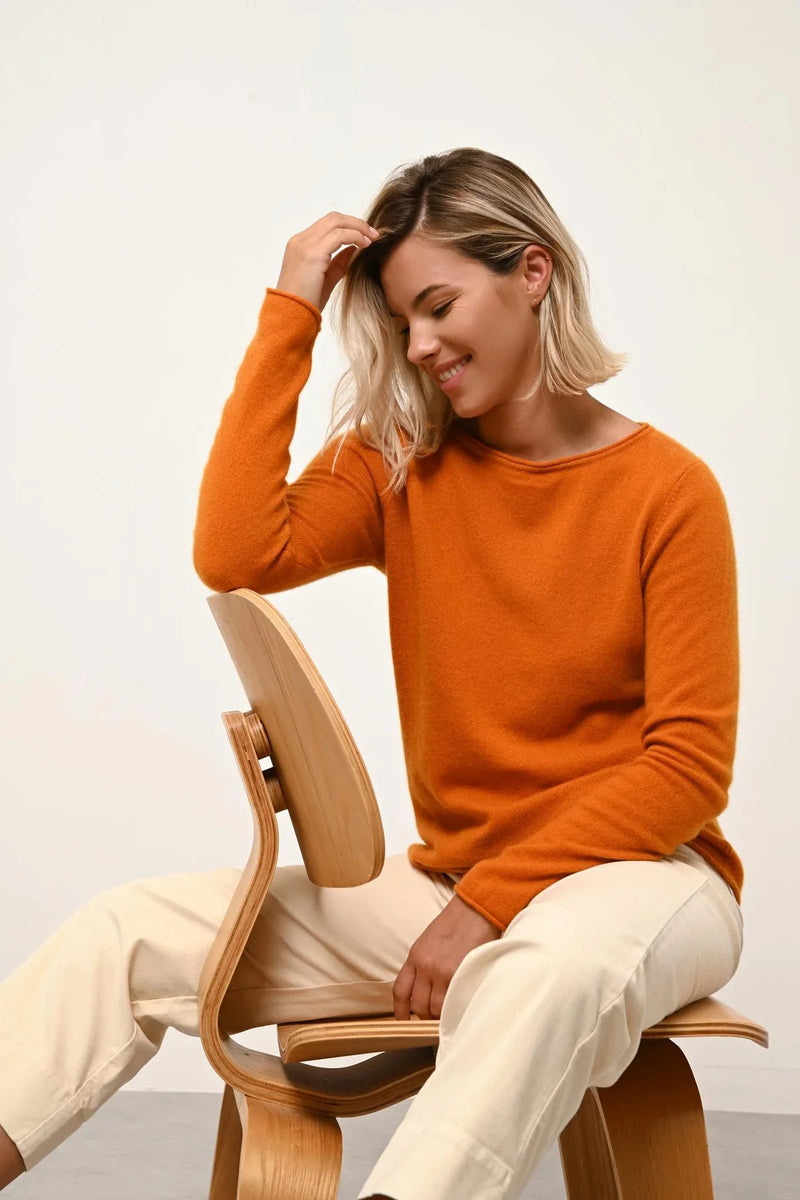 Pull Col Bateau - Grace - Ocre