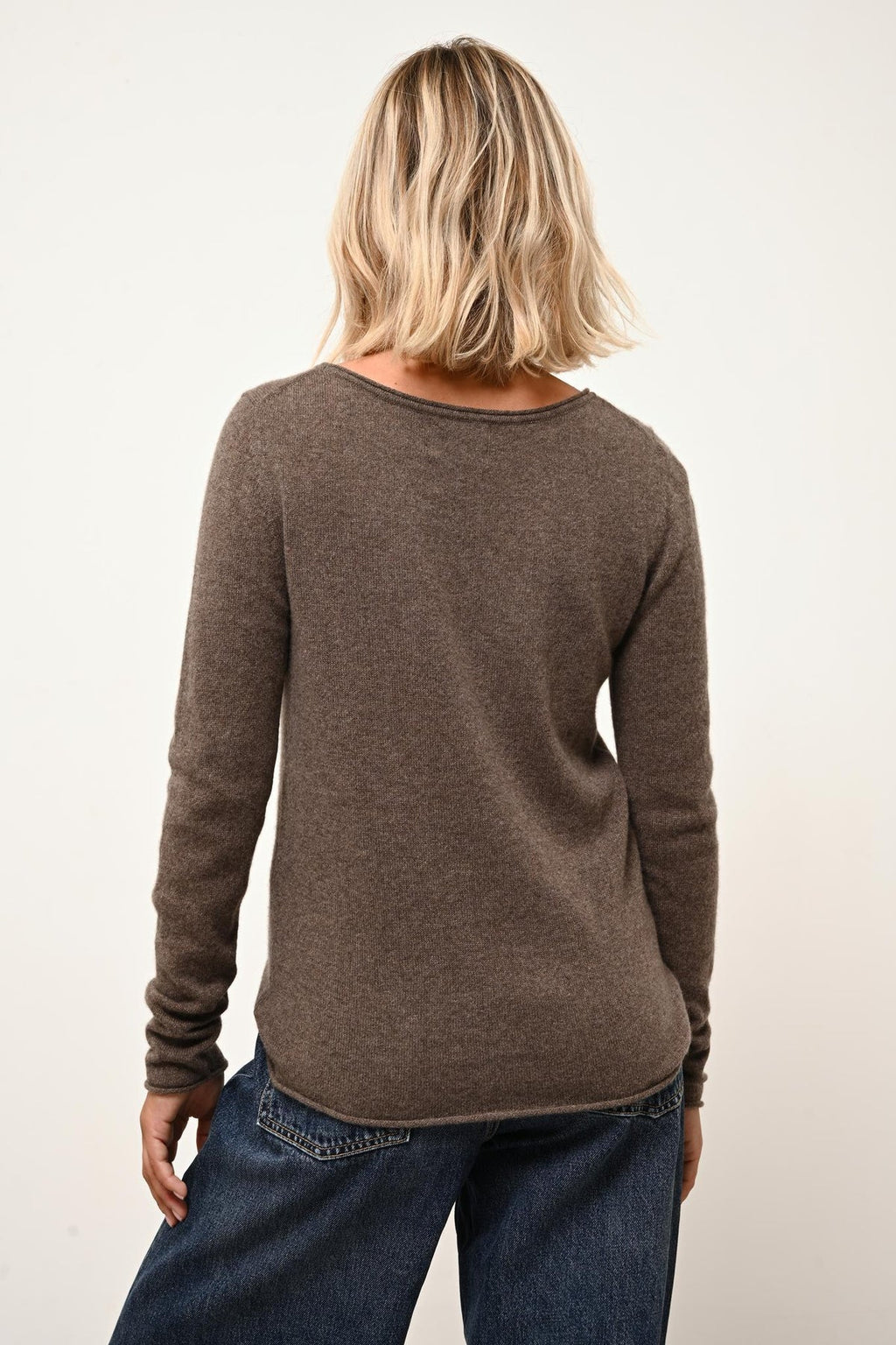 Jersey Cuello Barco - Grace - Gris Topo Jaspeado
