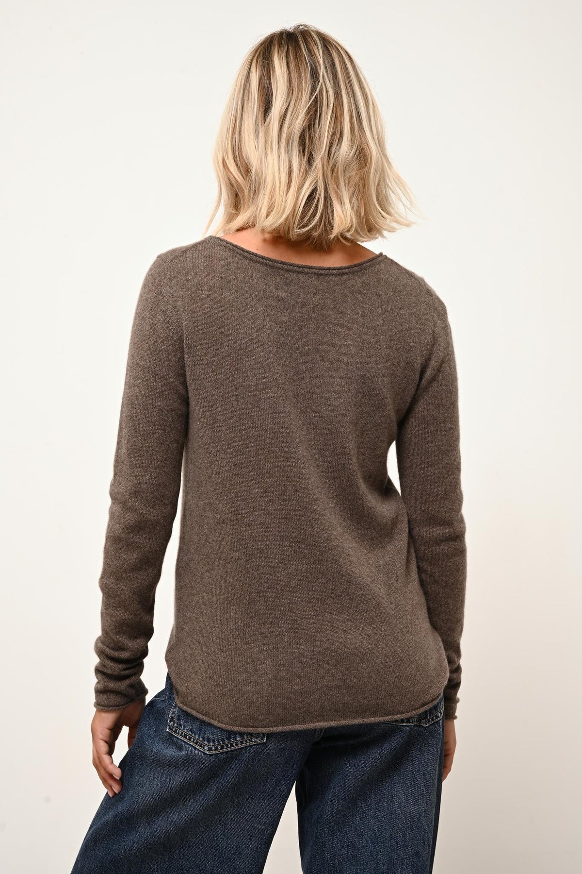 Jersey Cuello Barco - Grace - Gris Topo Jaspeado
