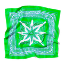 Foulard Siargao Soie - Vert & Blanc - 100% Soie