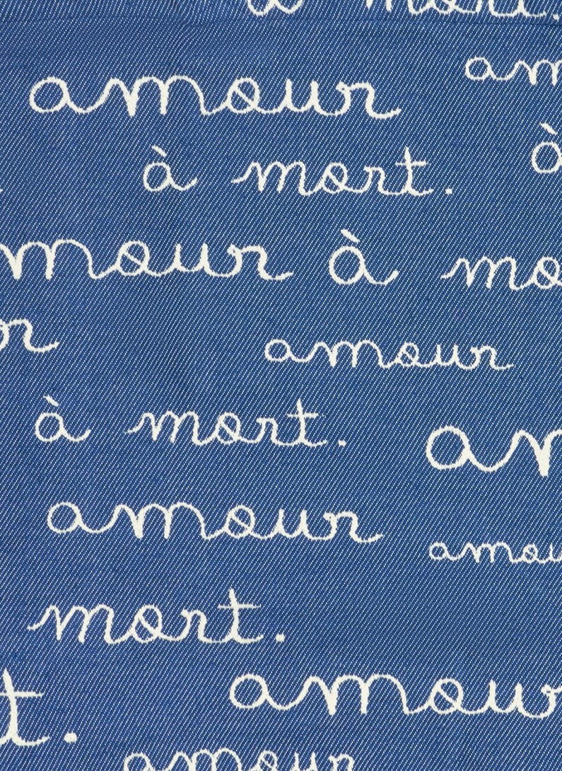 Mini cabas AMOUR jacquard denim