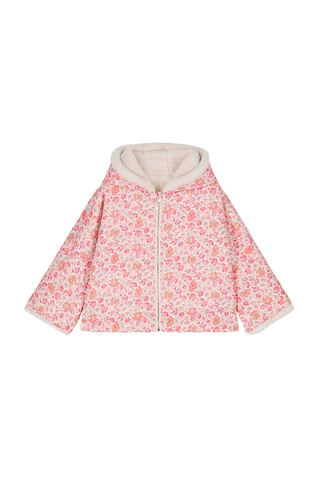 Manteau Réversible Felvet - Champs De Fleurs Crème - Enfant