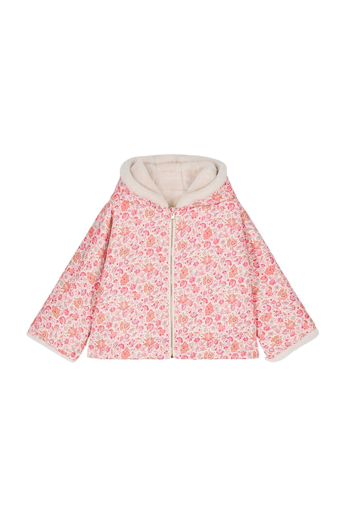 Manteau Réversible Felvet - Champs De Fleurs Crème - Enfant