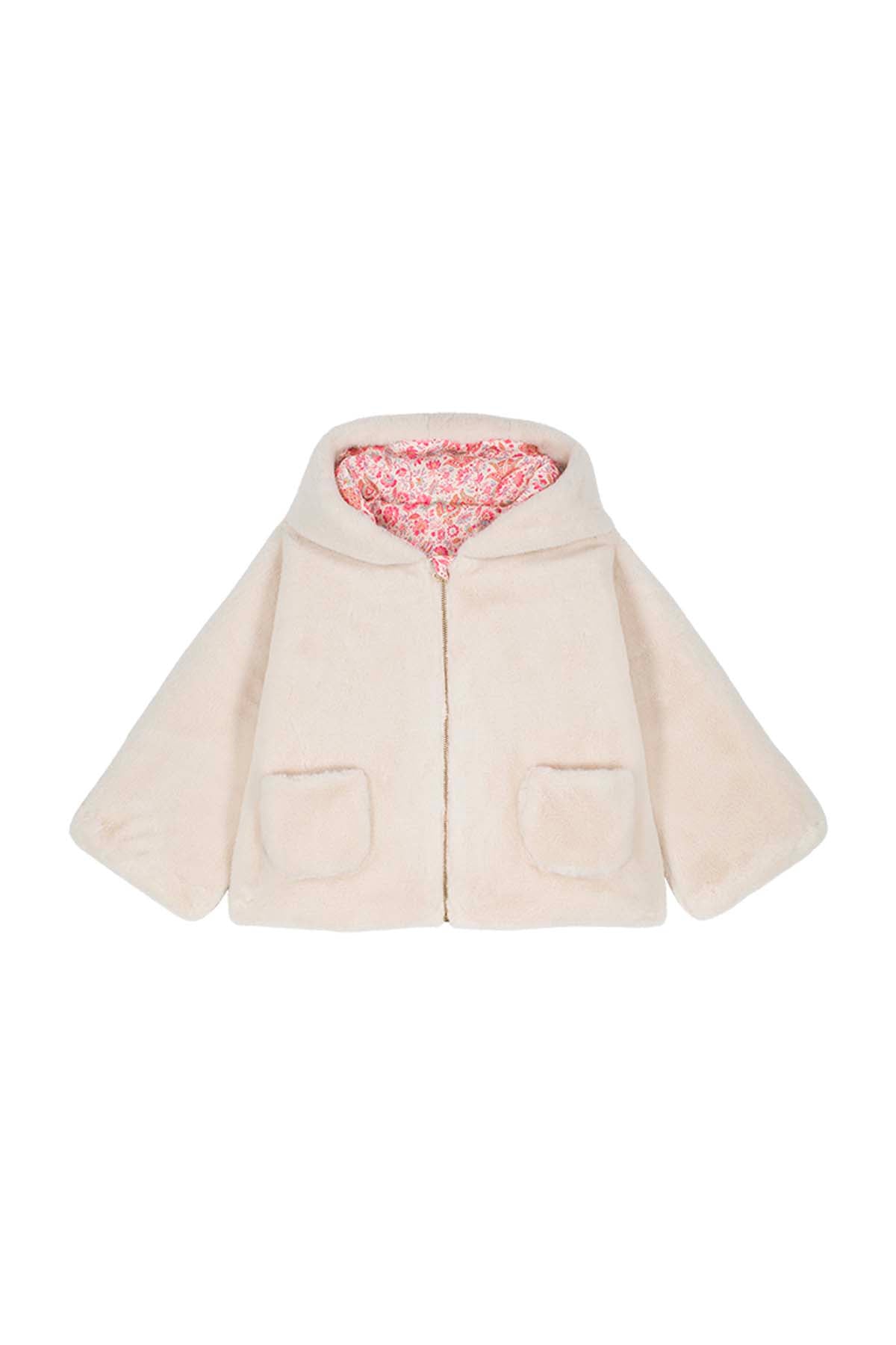 Manteau Réversible Felvet - Champs De Fleurs Crème - Enfant