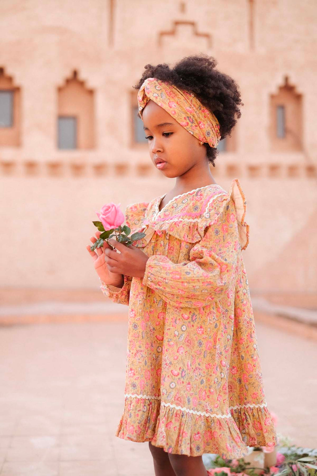Jilana Dress - Saffron Flower Field - Child