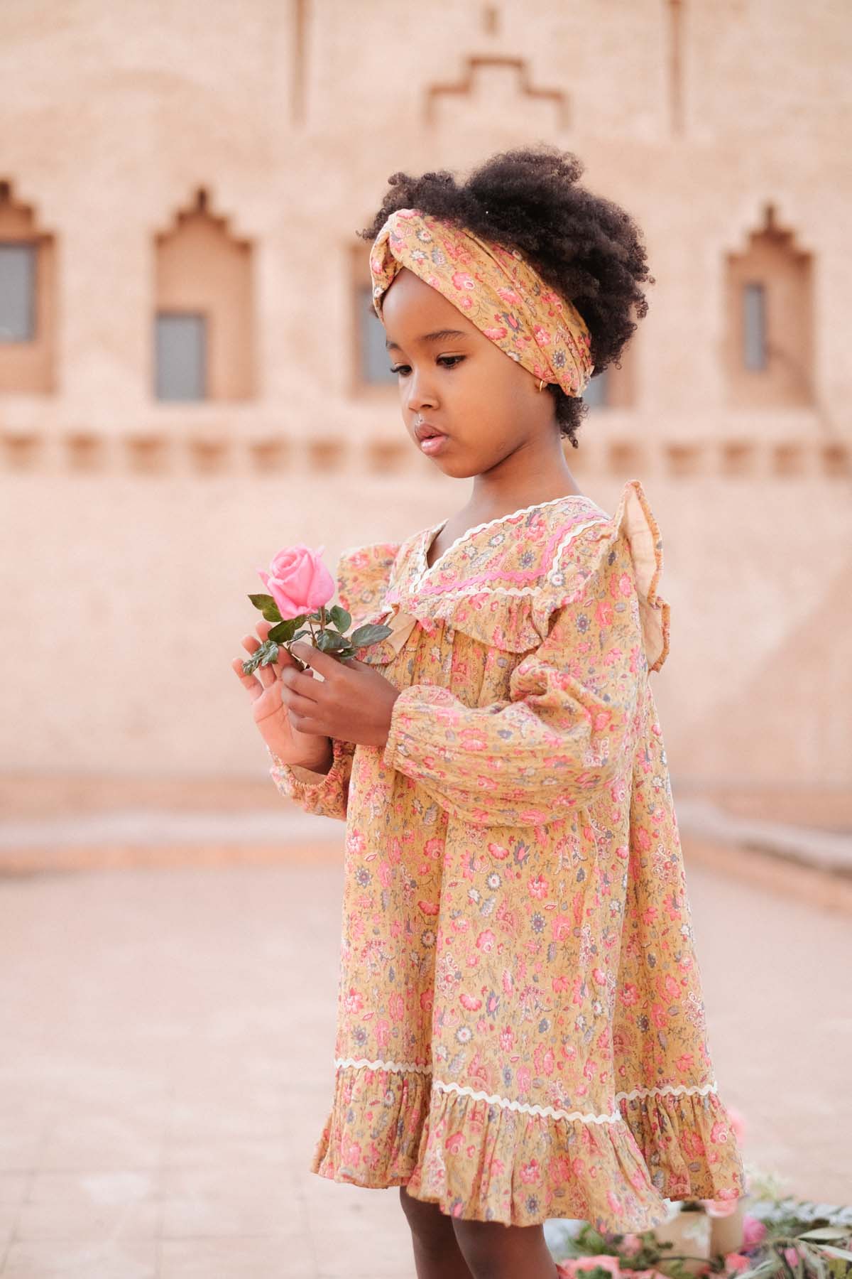 Jilana Dress - Saffron Flower Field - Child