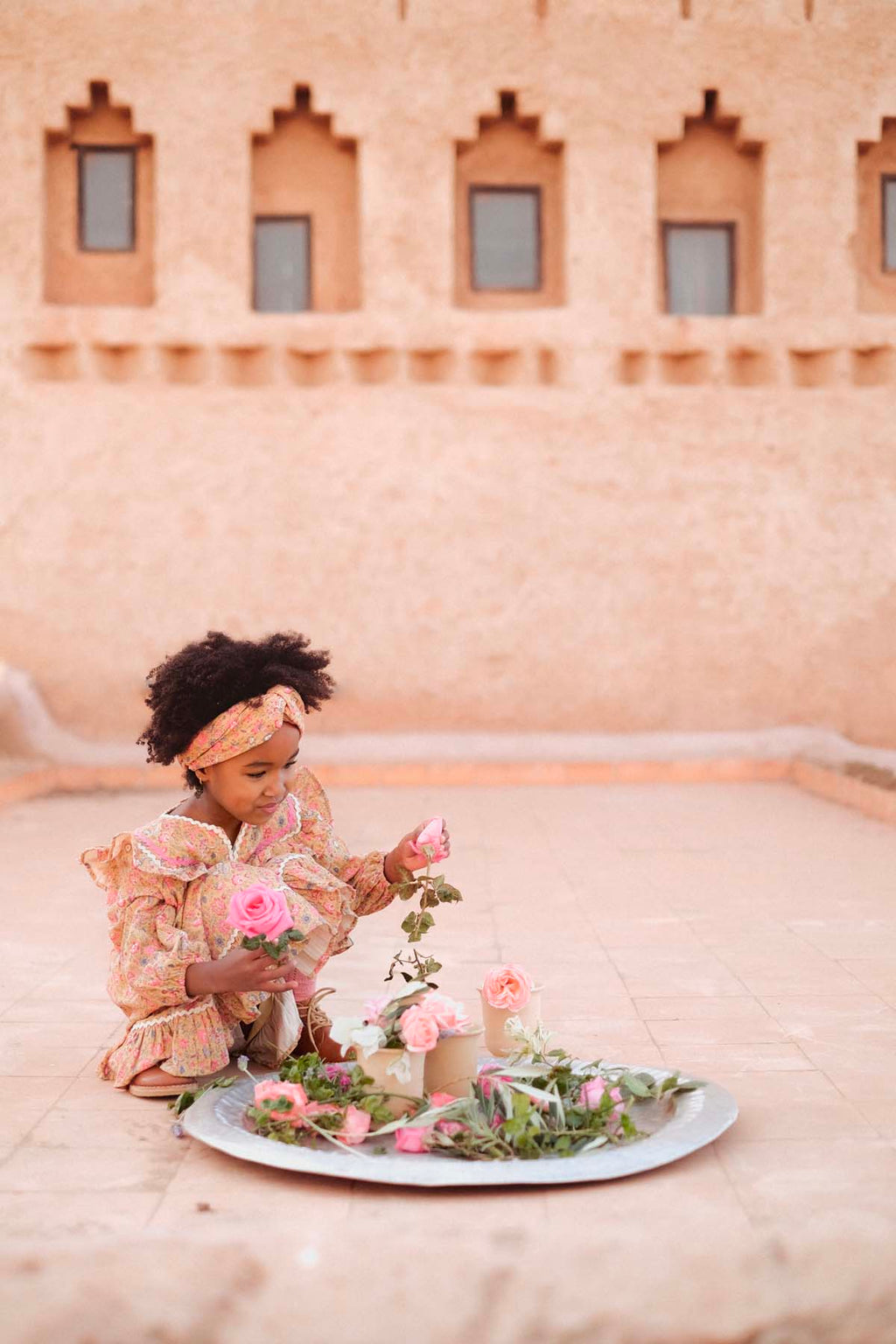 Jilana Dress - Saffron Flower Field - Child