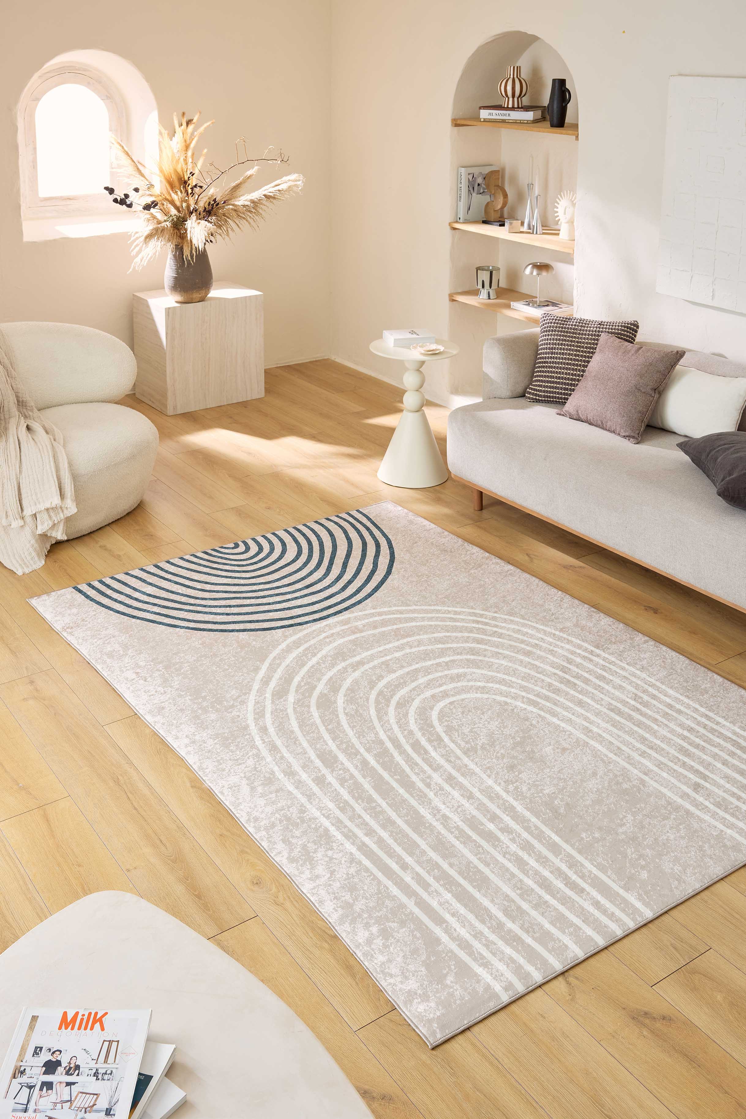 Grege - Tapis D'Intérieur - Polyester Imprimé - Beige