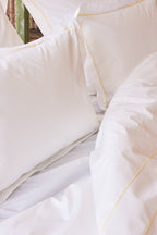 Set De 2 Taies D'Oreillers - 100% Percale De Coton Bourdon - 11 Coloris