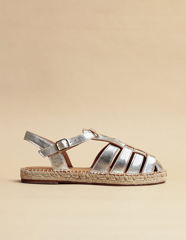 Espadrilles Grenade - Cuir Dore - Femme