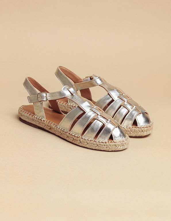 Espadrilles Grenade - Cuir Dore - Femme