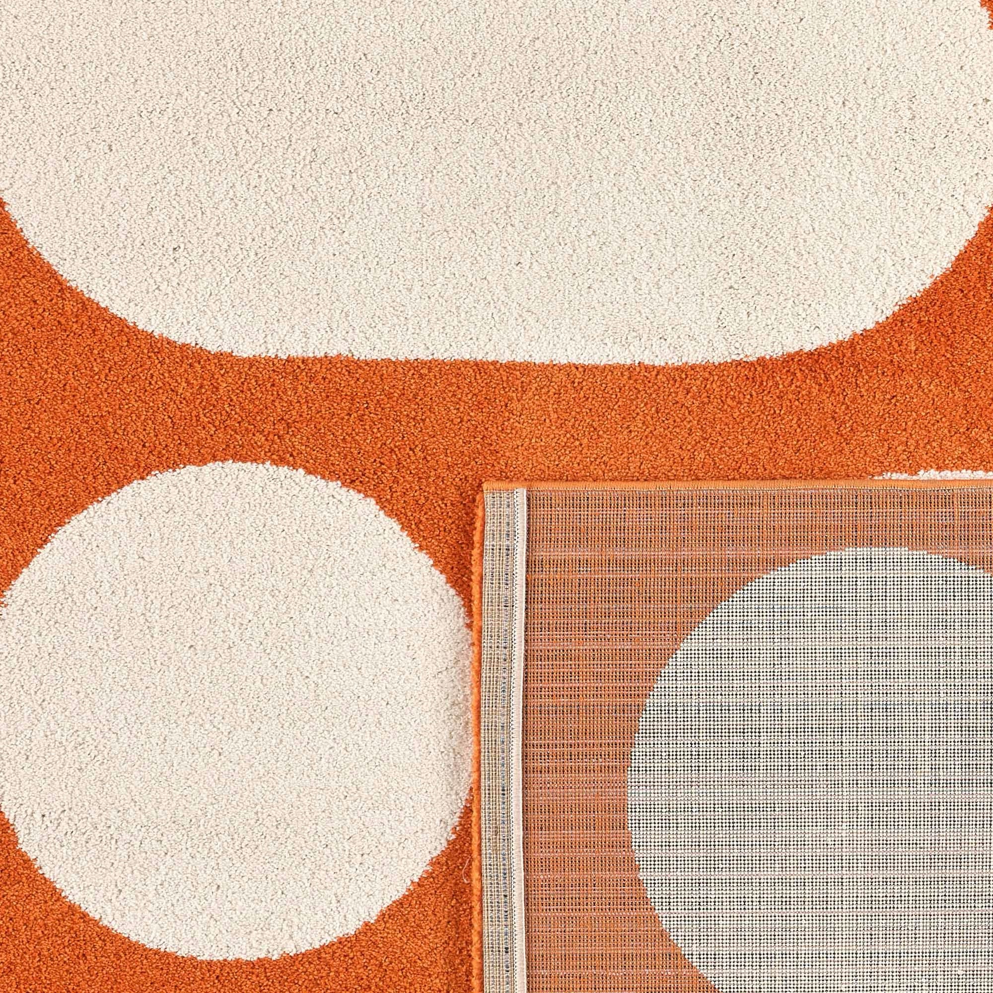 Alfombra Groovy 381 - Estampado moderno - Naranja - Interior