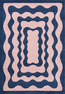 Tapis Groovy 382 - Motif Moderne - Bleu - Intérieur