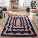 Tapis Groovy 382 - Motif Moderne - Bleu - Intérieur