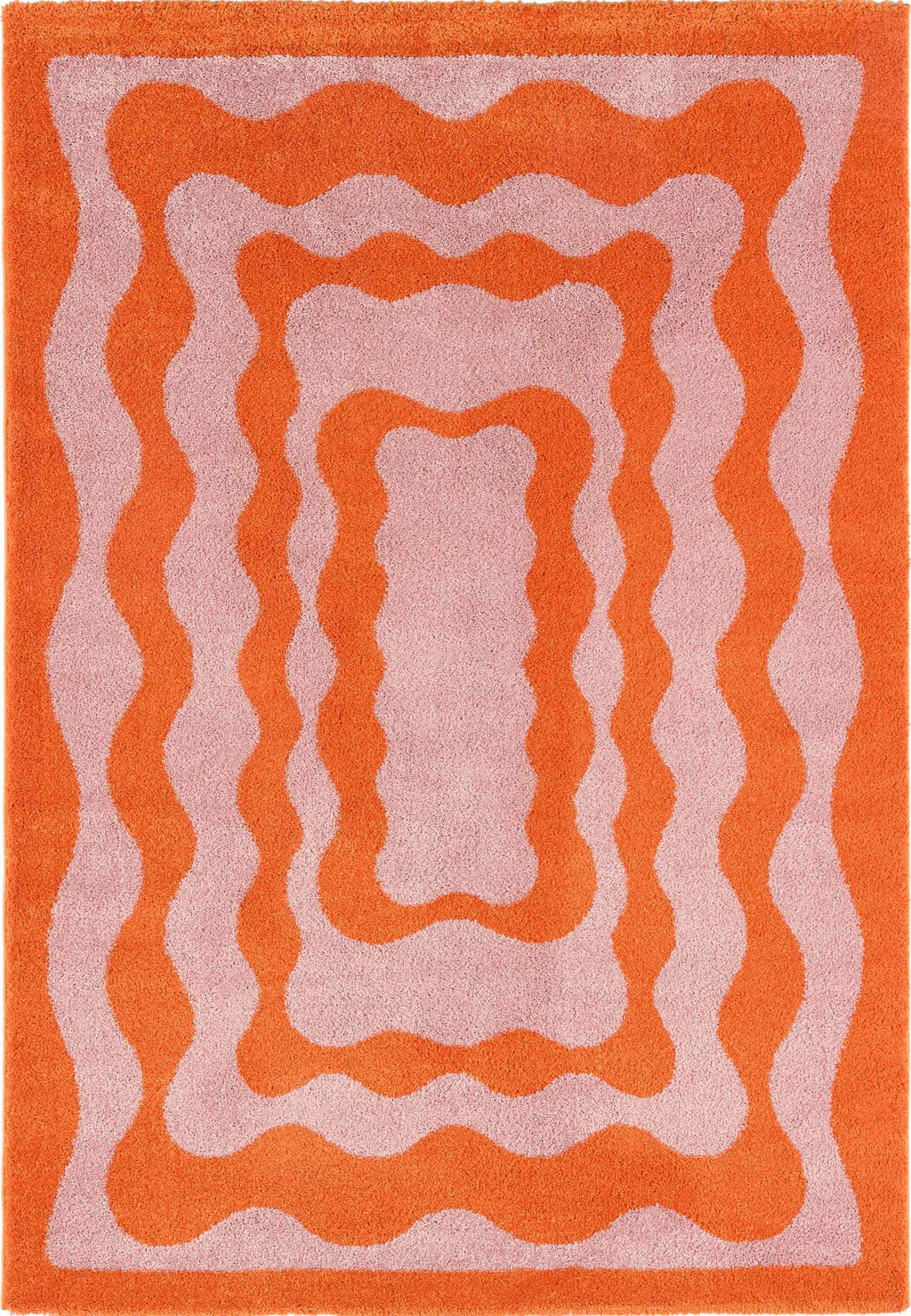 Alfombra Groovy 382 - Estampado moderno - Naranja - Interior