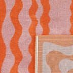 Alfombra Groovy 382 - Estampado moderno - Naranja - Interior