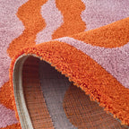 Alfombra Groovy 382 - Estampado moderno - Naranja - Interior