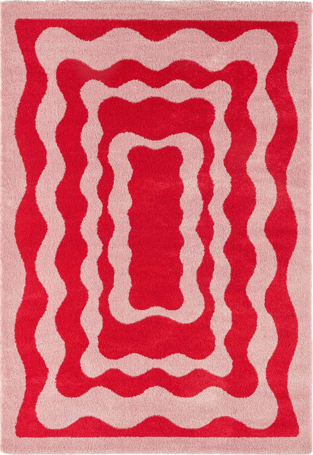Alfombra Groovy 382 - Diseño moderno - Rojo - Interior