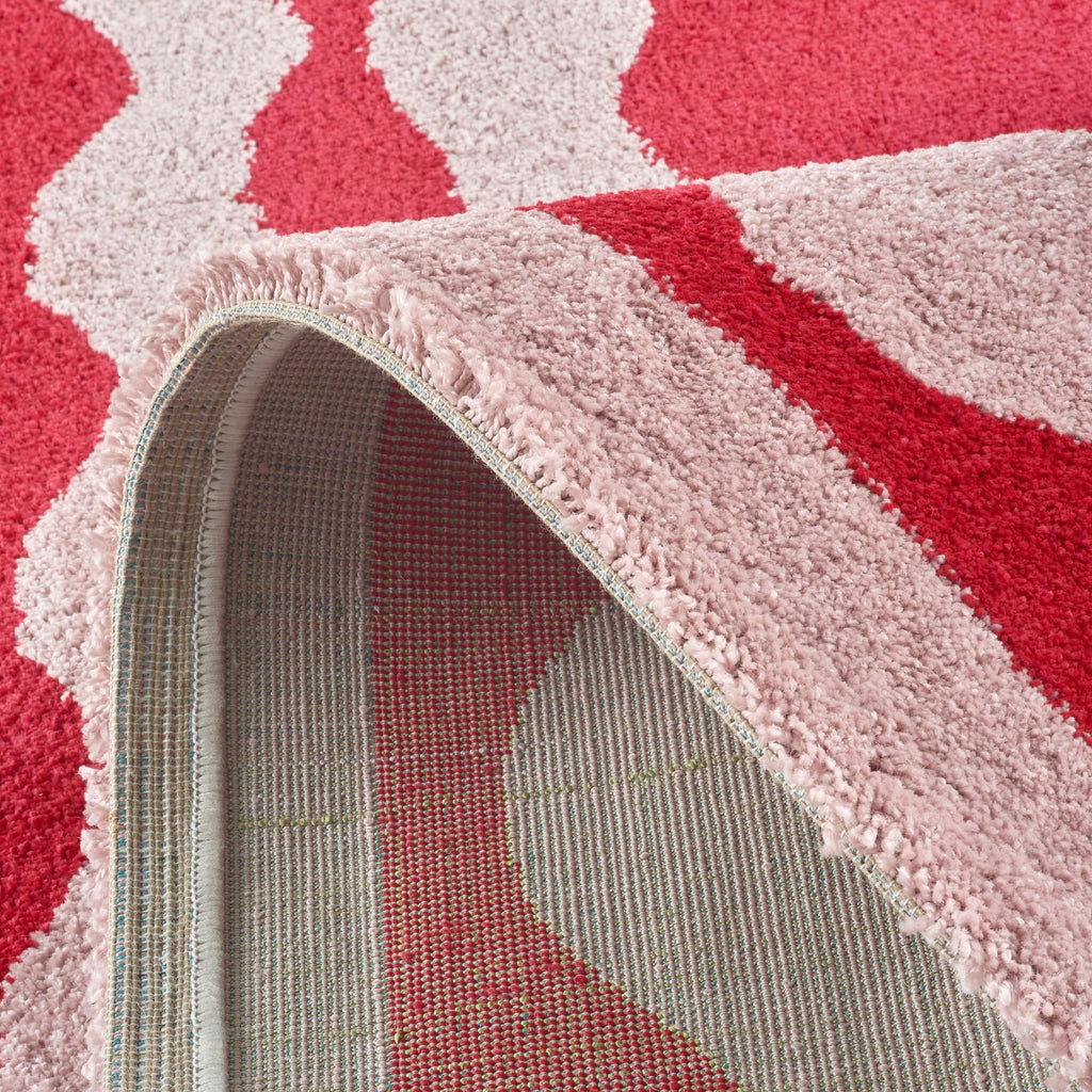 Alfombra Groovy 382 - Diseño moderno - Rojo - Interior