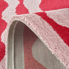 Alfombra Groovy 382 - Diseño moderno - Rojo - Interior