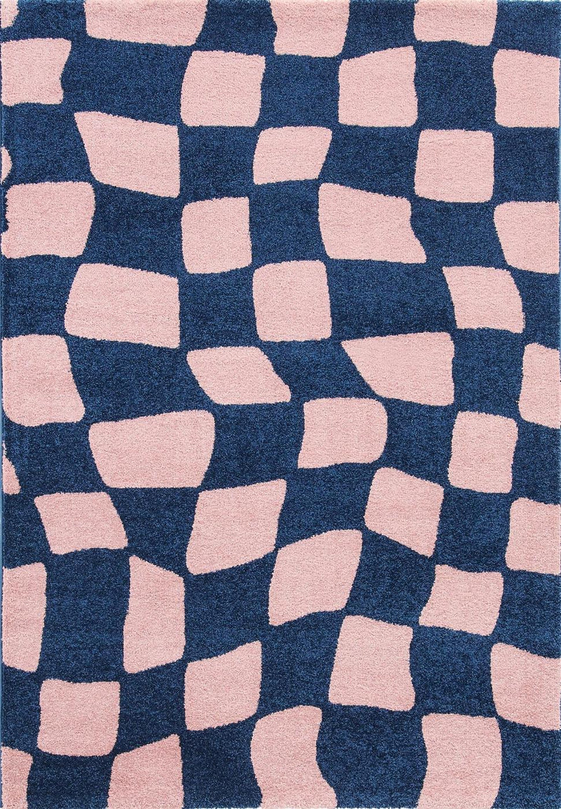 Tapis Groovy 383 - Motif Moderne - Bleu - Intérieur