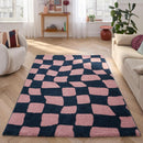 Tapis Groovy 383 - Motif Moderne - Bleu - Intérieur