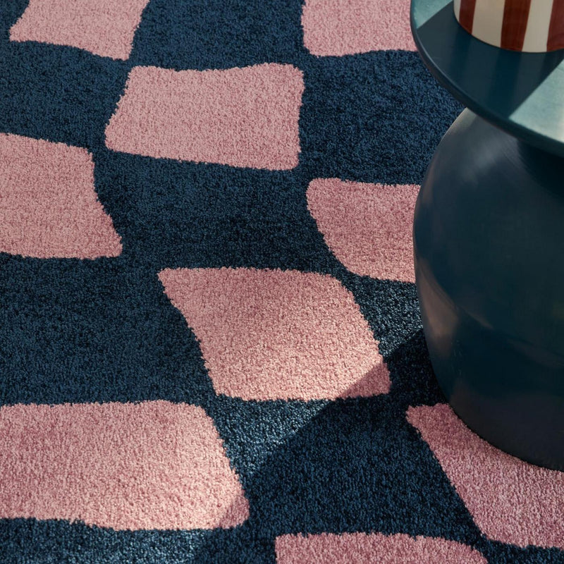 Tapis Groovy 383 - Motif Moderne - Bleu - Intérieur